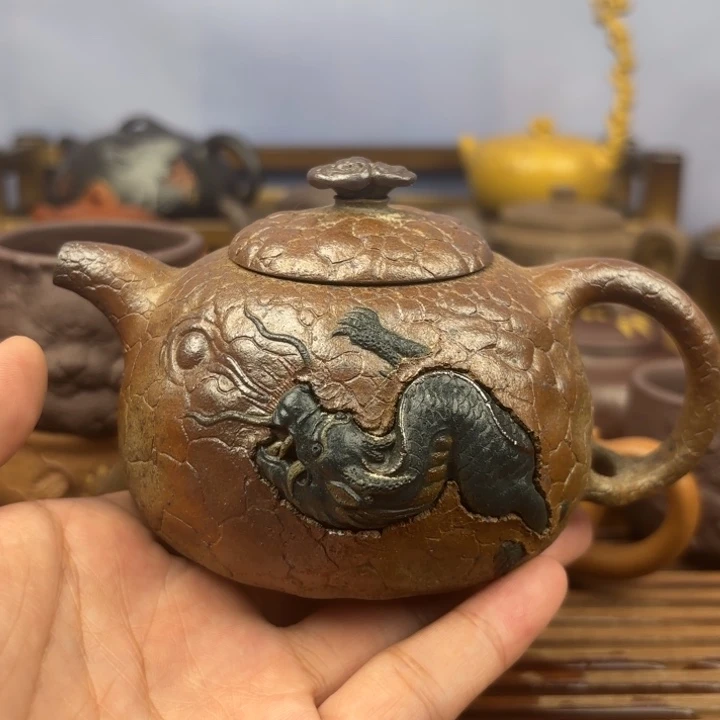 茶壶紫砂青龙供春老段泥柴烧220c