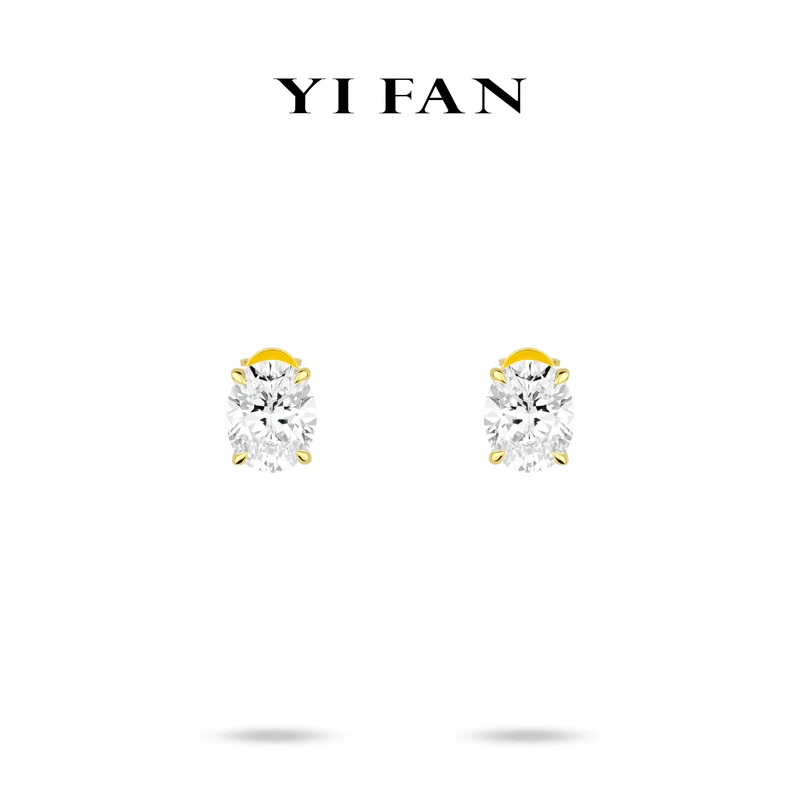 925银合成锆石耳饰 3957-（蒙娜丽莎）白色鸽子蛋四爪百搭耳环