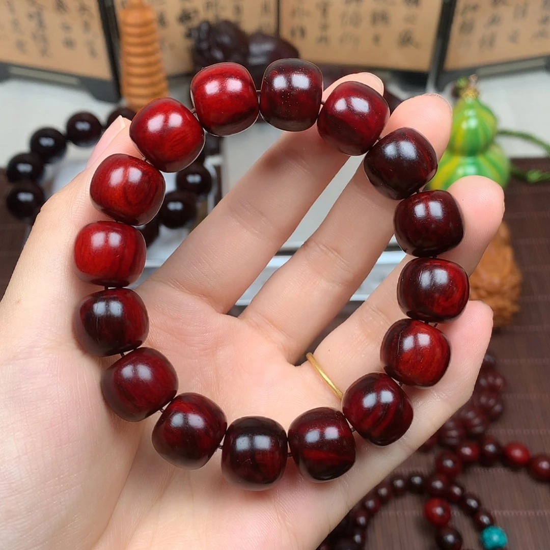 檀香紫檀（小叶紫檀）13.14黑飘红瑕疵