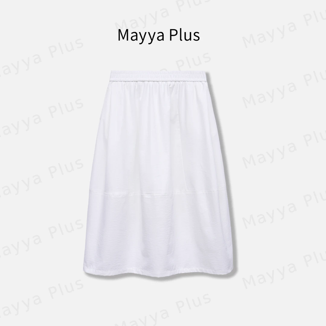 【防晒裙】Mayya Plus麦芽定制轻奢气质显瘦欧若风梭织半裙32527183