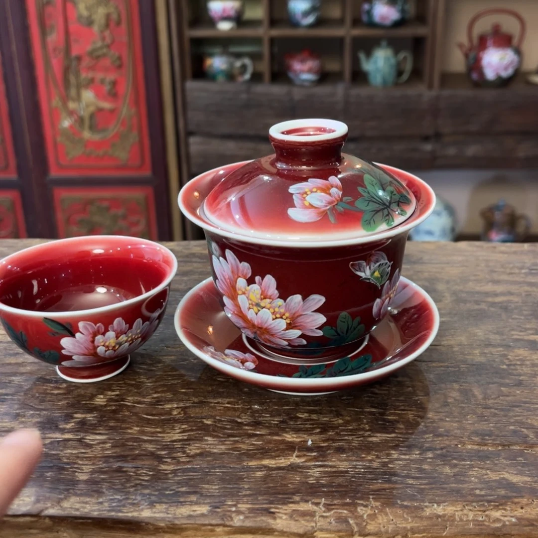 宜***店柴烧手工手绘陶瓷