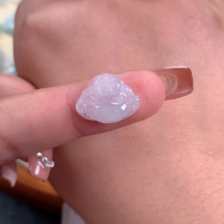 翡翠颈饰未镶嵌佛公迷你