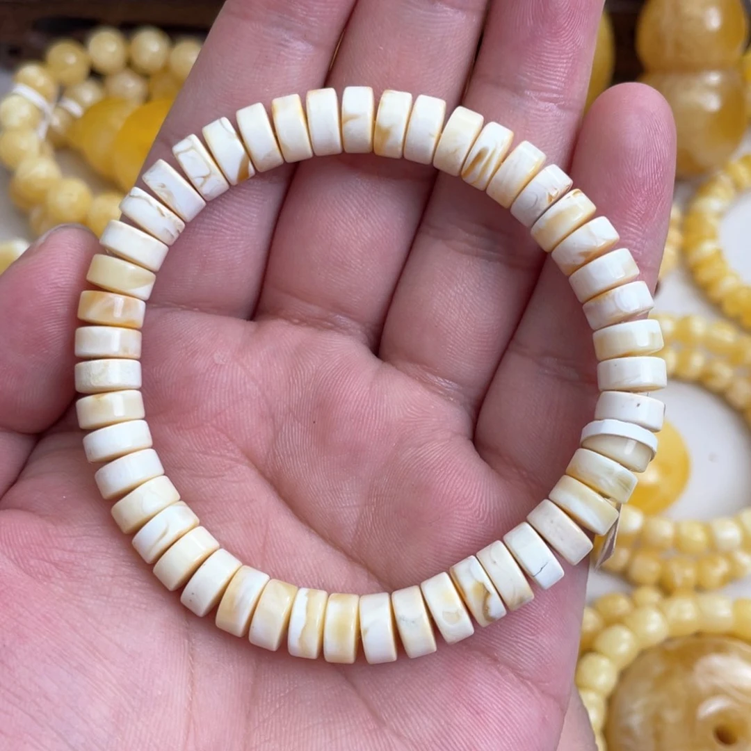 未镶嵌琥珀珠宝奇石8.8mm漆白