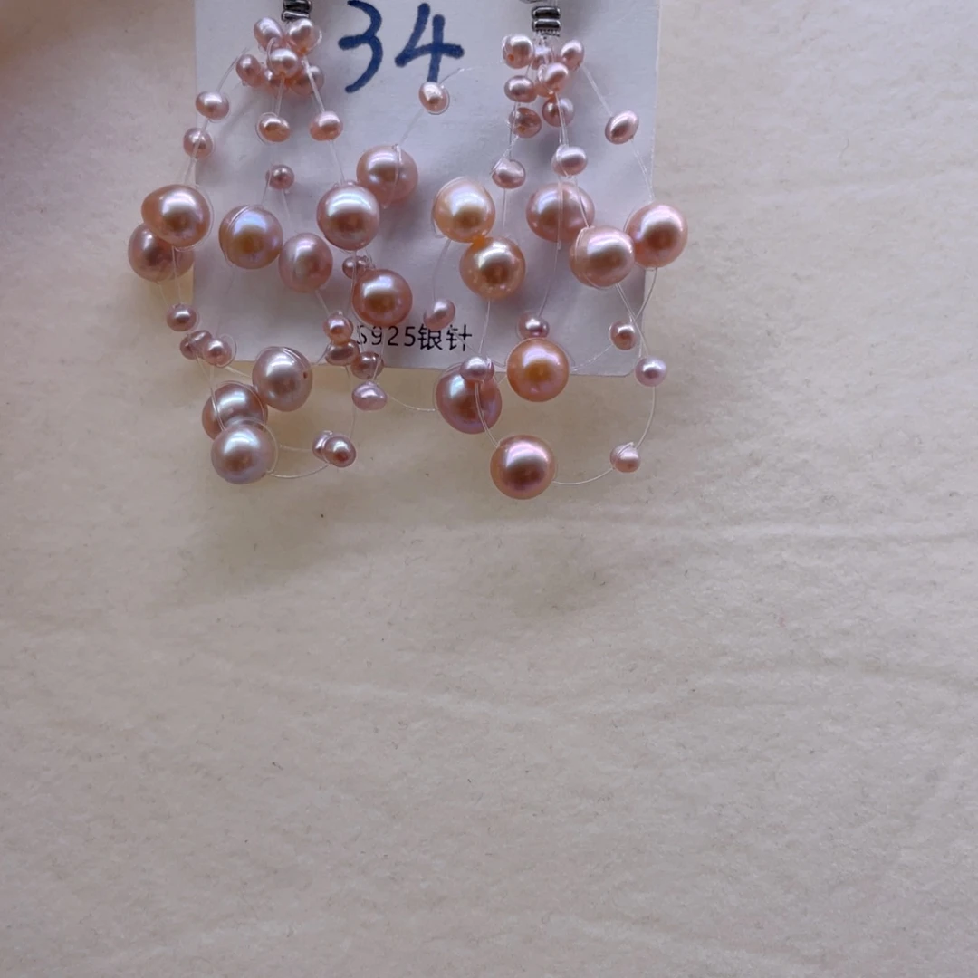 淡水珍珠合金耳饰