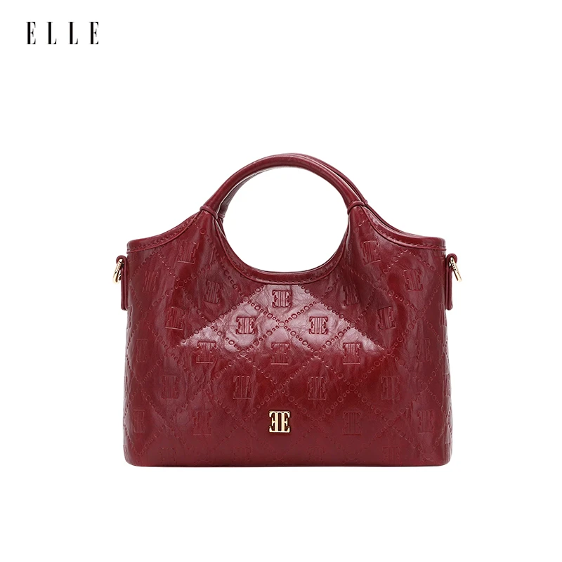 ELLE25年新款【琥珀流光】爆款通勤百搭手提包菜篮子托特包挎斜包