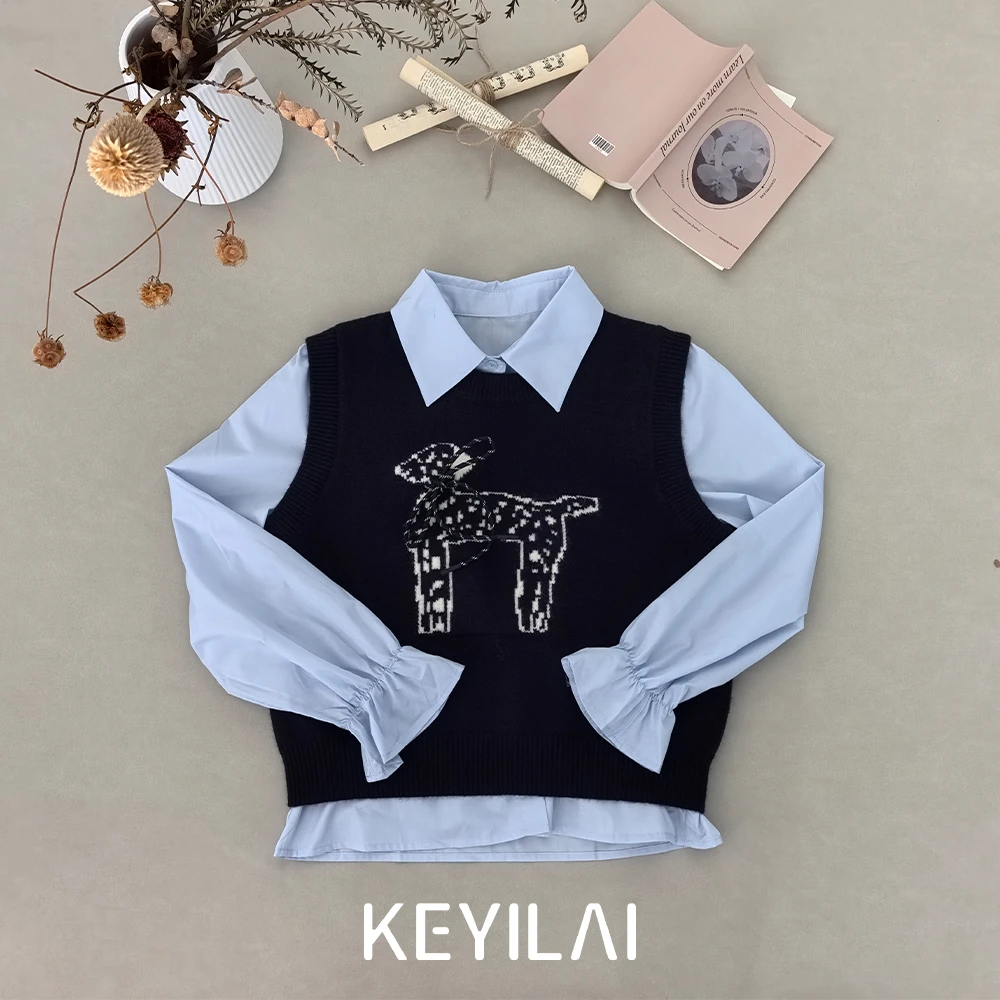 可依莱印花薄款提花刺绣慵懒风针织时尚女装EC3Z0106