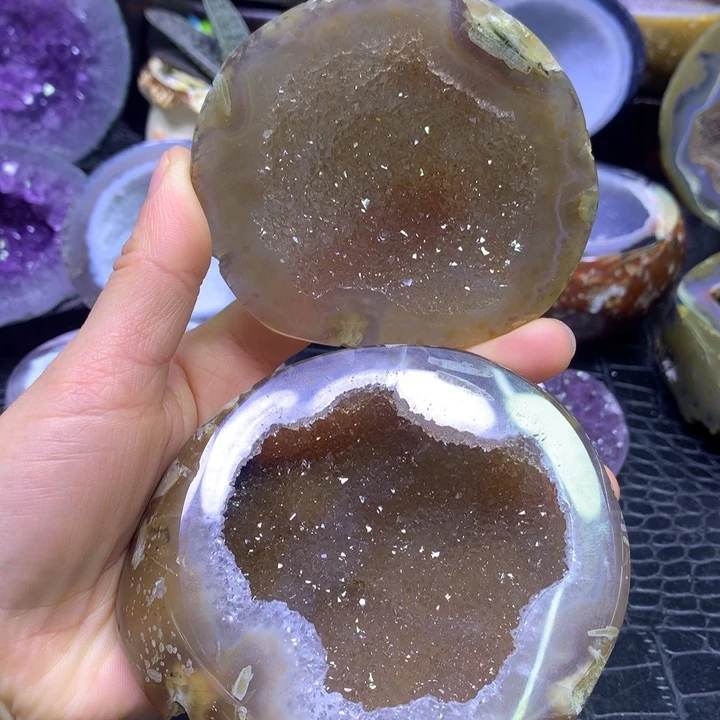 水晶福利黄晶盆未镶嵌