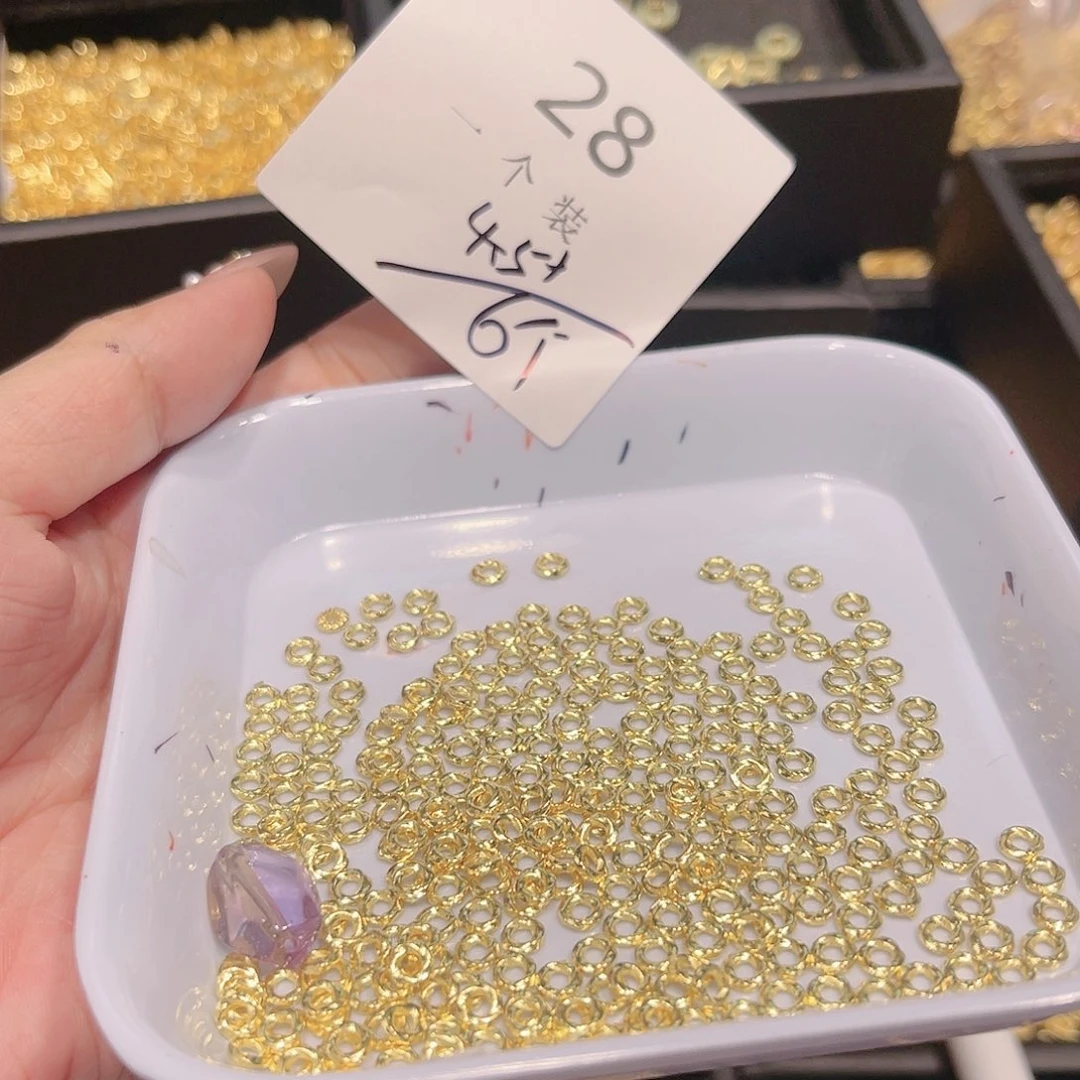 紫晶珠宝半成品银S925镀金镶嵌28