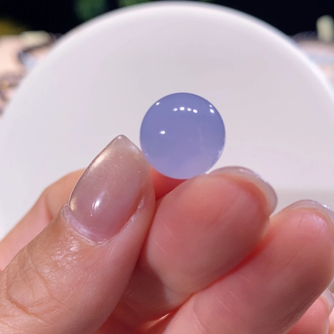 翡翠未镶嵌颈饰梦幻紫珠卡13mm