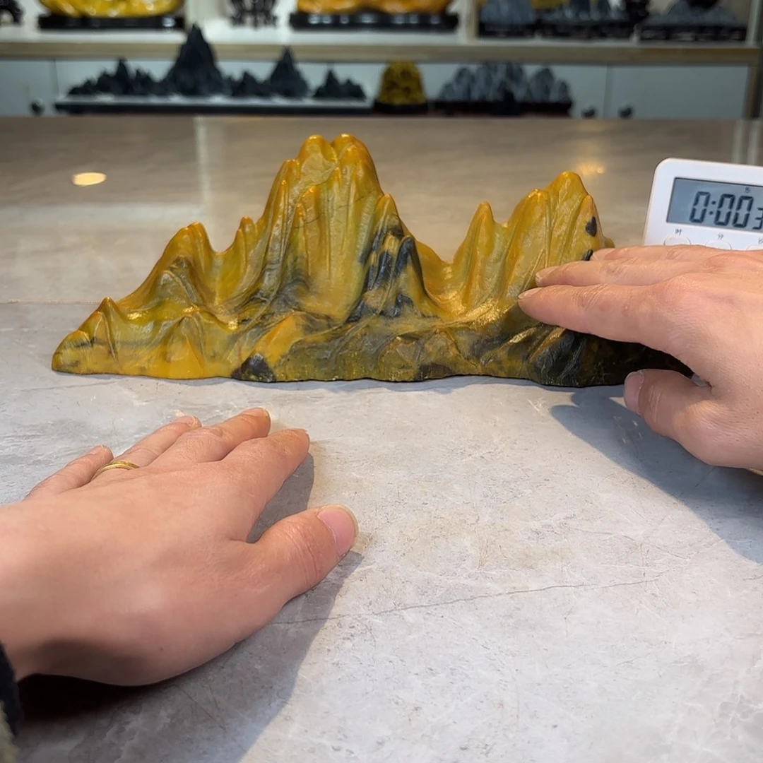 富***儿陶灵璧石手工雕刻奇石摆件