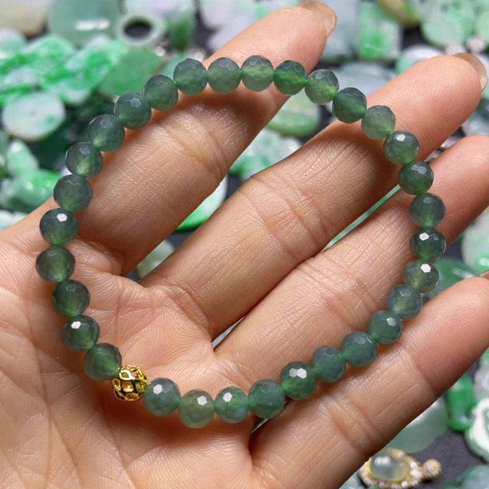 【闪购商品】翡翠颈饰未镶嵌葡**?翡翠手链