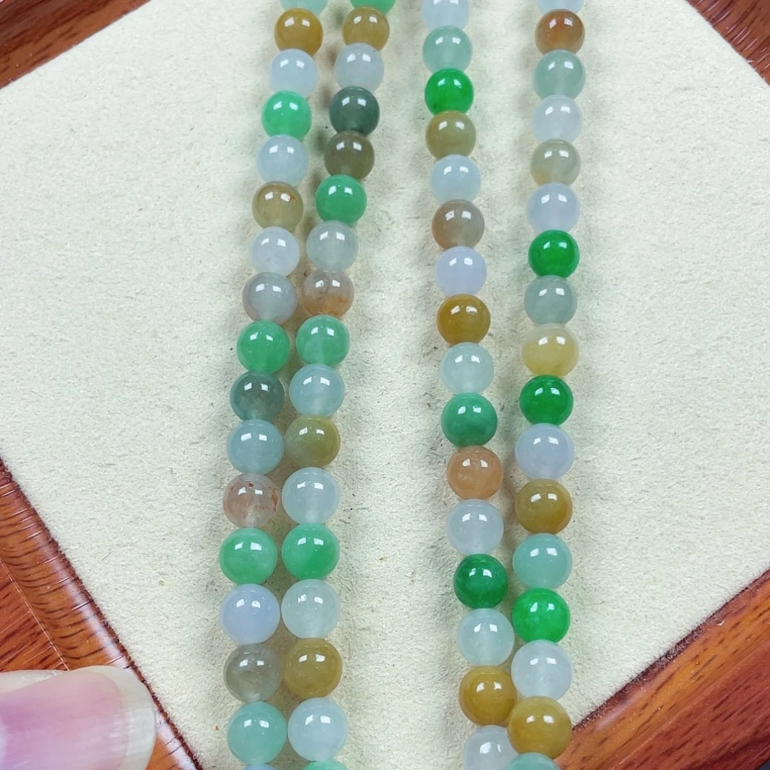 翡翠未镶嵌手链天然缅甸翡翠A货卡6.7