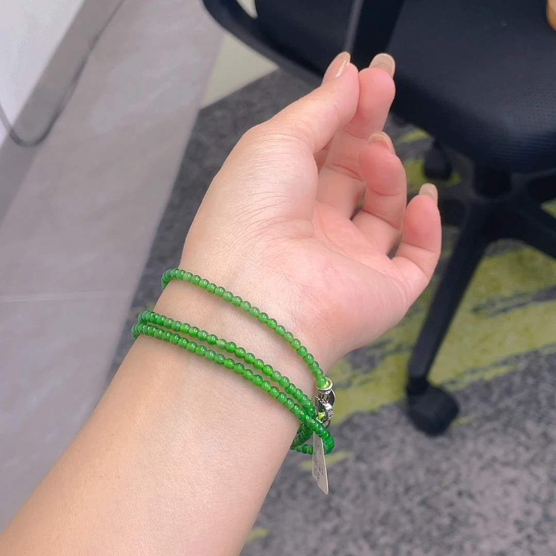 翡翠未镶嵌颈饰卡3mm