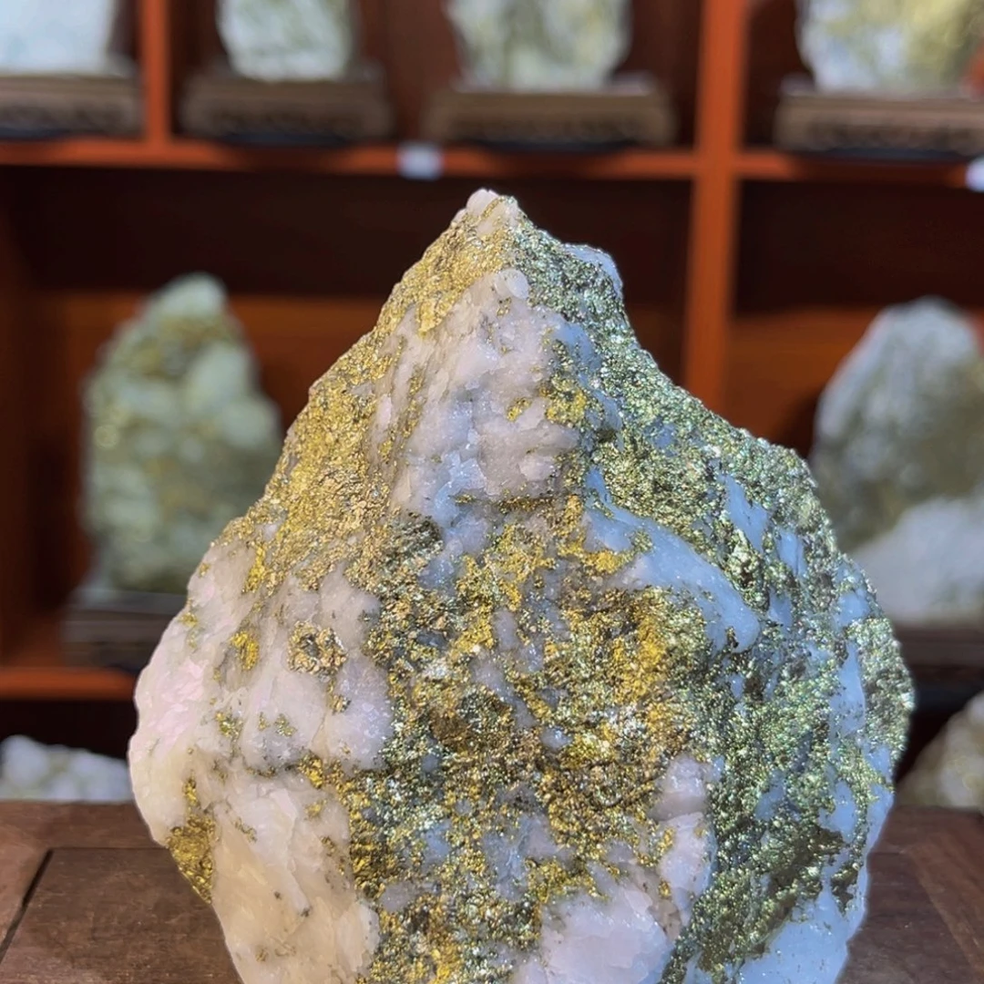 金属石英脉型金石摆件