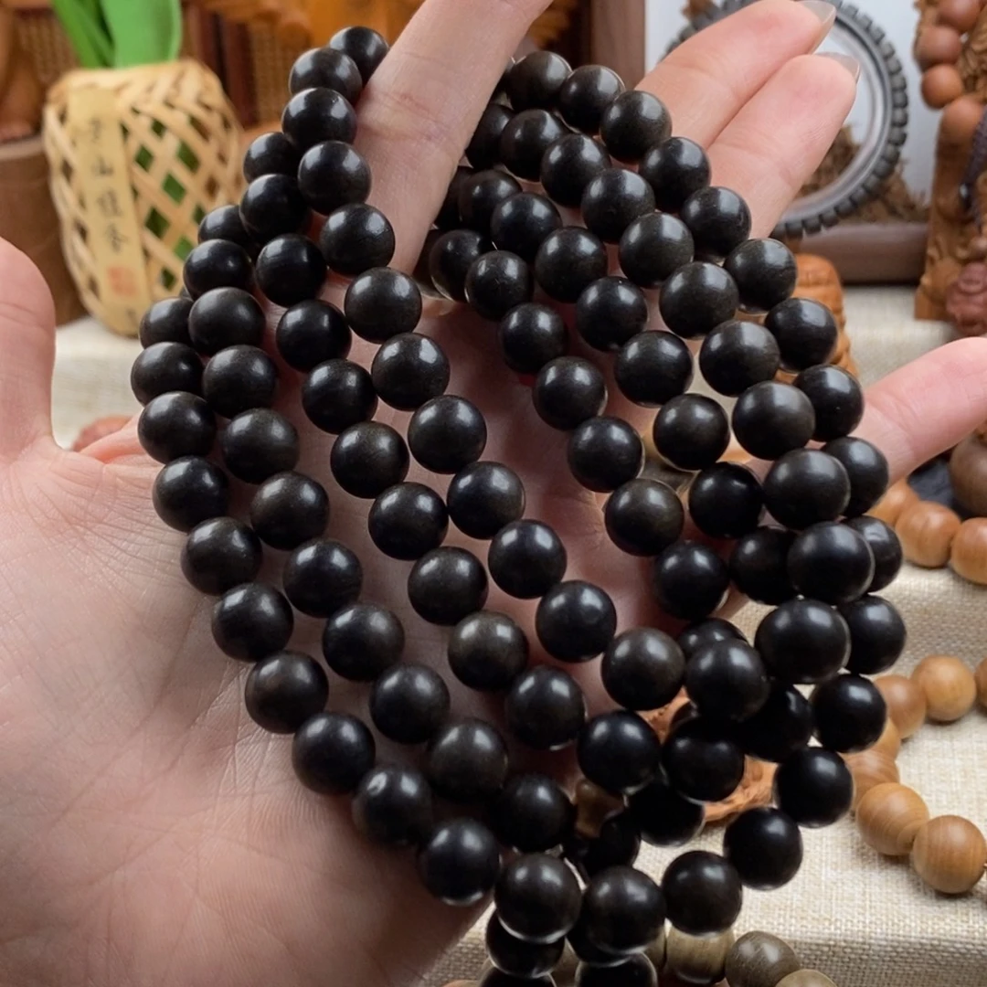 手串/手链檀香木迈索尔，老山檀，阴沉1.0微瑕
