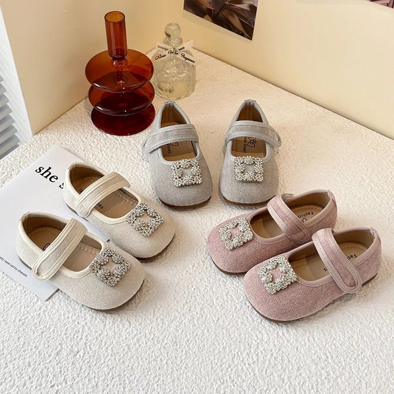 韩版童鞋法式小公主玛丽珍单鞋软底魔术贴儿童洋气皮鞋0907