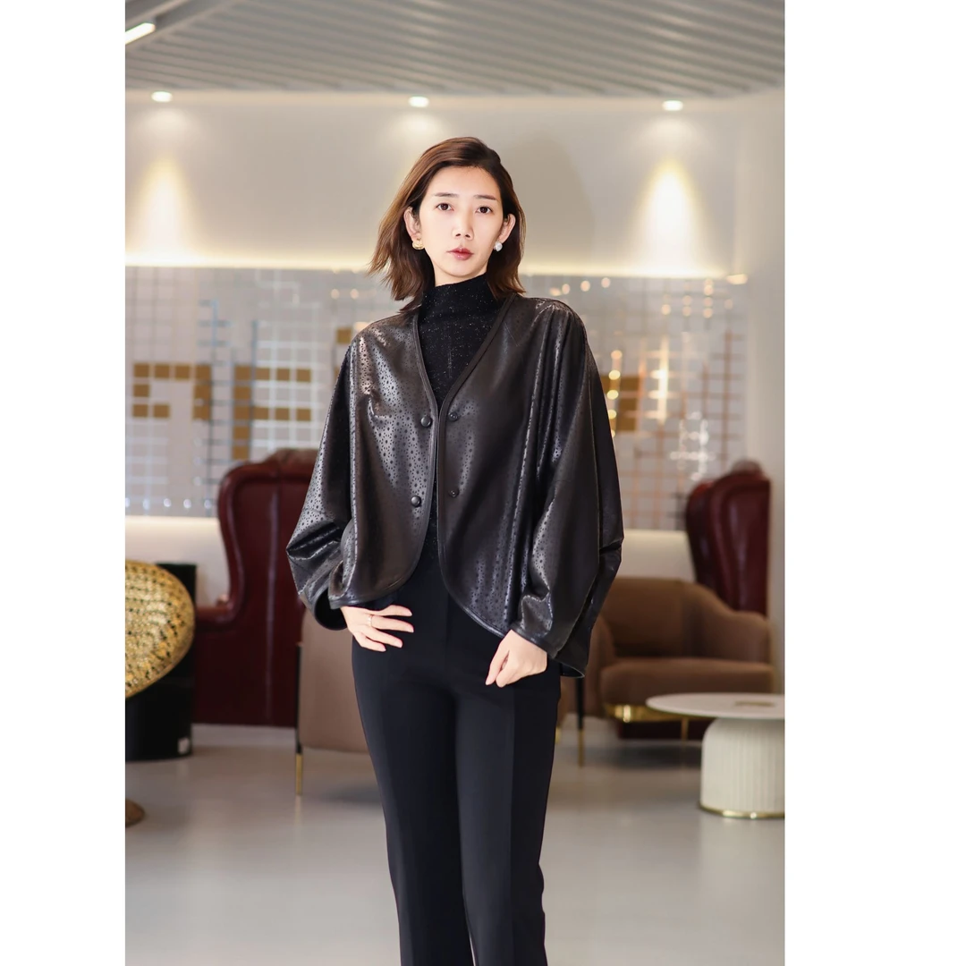 SAFICOO 86190608 激光星点镂空皮衣（4980）