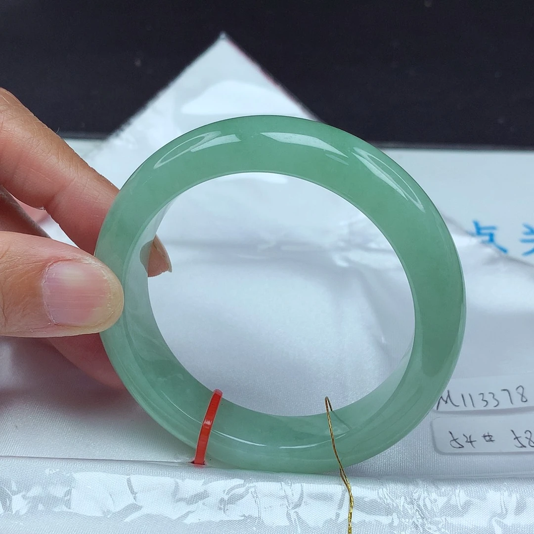 翡翠未镶嵌手镯54圈3378
