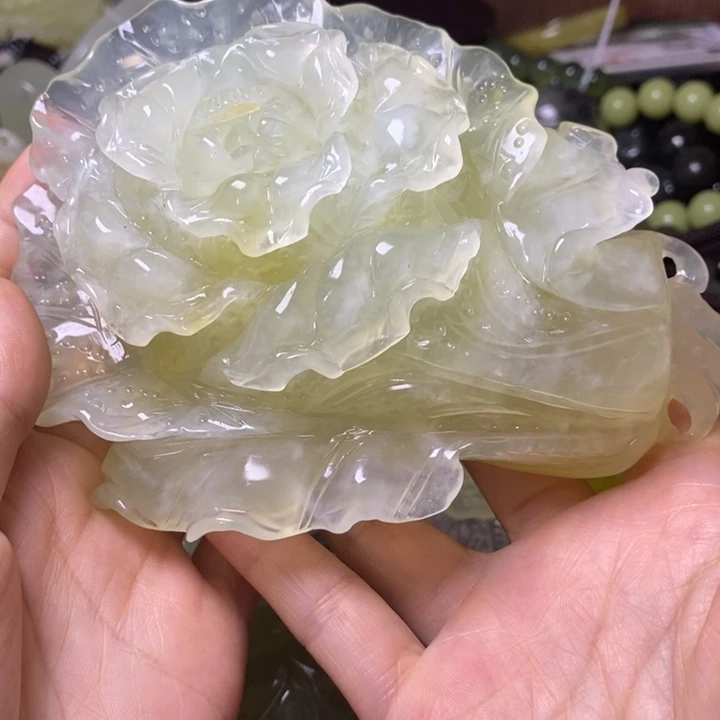岫玉岫玉小摆件未镶嵌抖****声