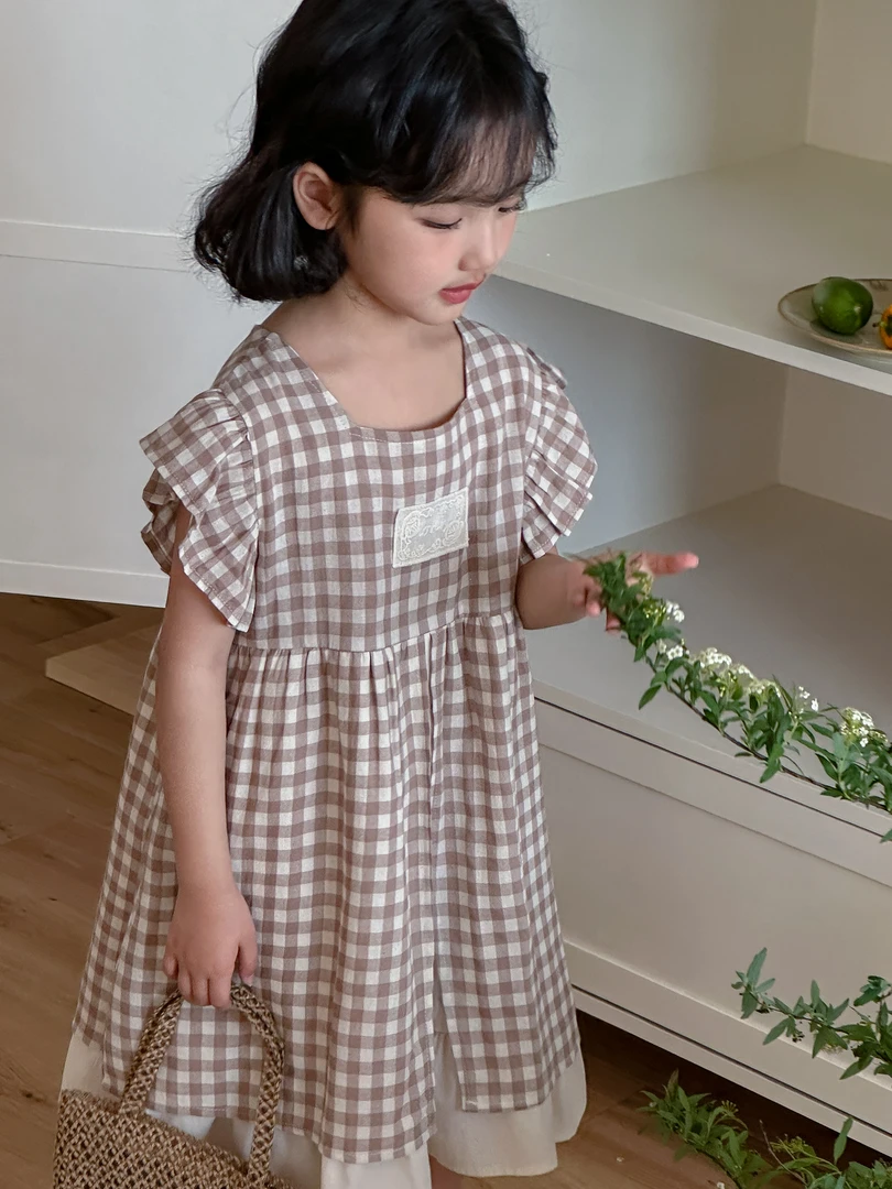 【予诺定制】童装夏--女童韩版洛丽塔棉裙GZ690    //