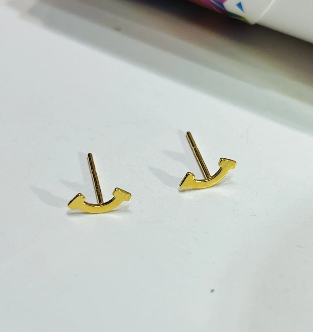 年终狂欢季  足金999微笑耳钉 养耳棒 简约时尚送女友