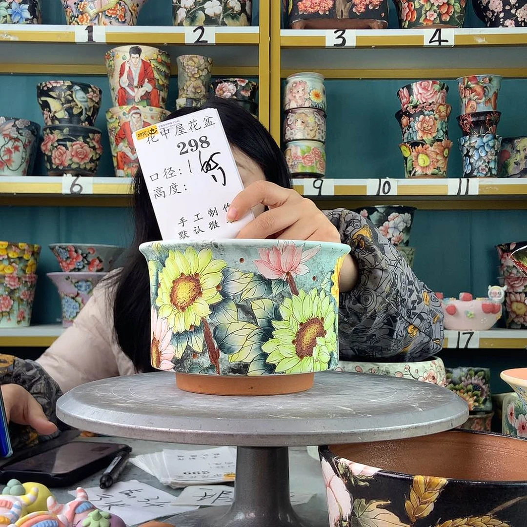 陶景德镇手工花盆298