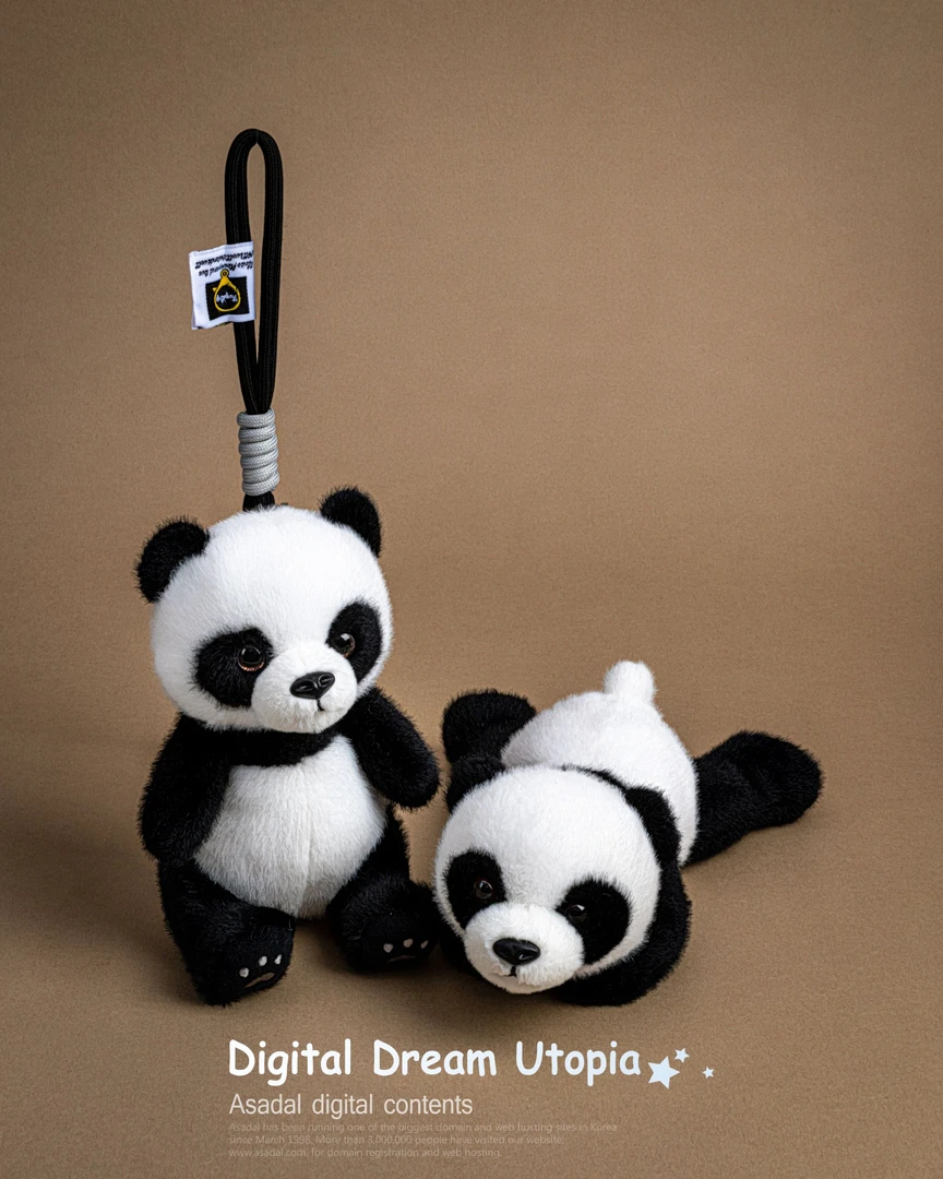 治愈系坐款高定动物毛绒玩偶挂件桌伴毛绒公仔汽车摆件礼物