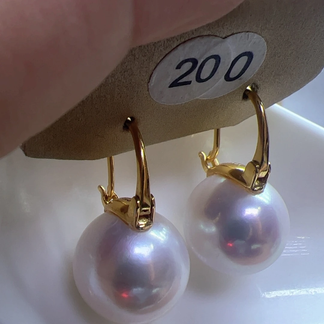 淡水珍珠耳饰银S925镶嵌