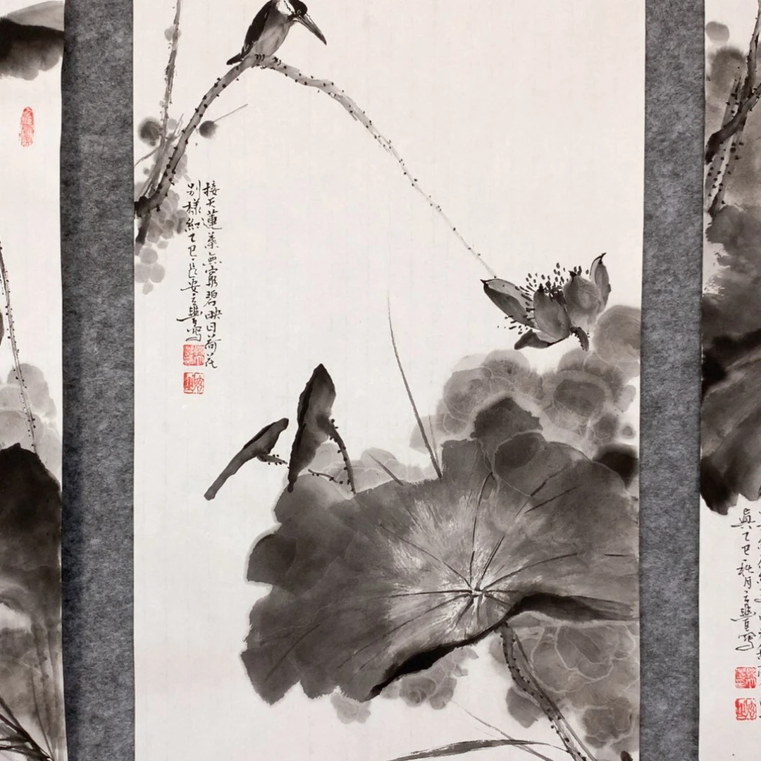 国画花鸟作品写意