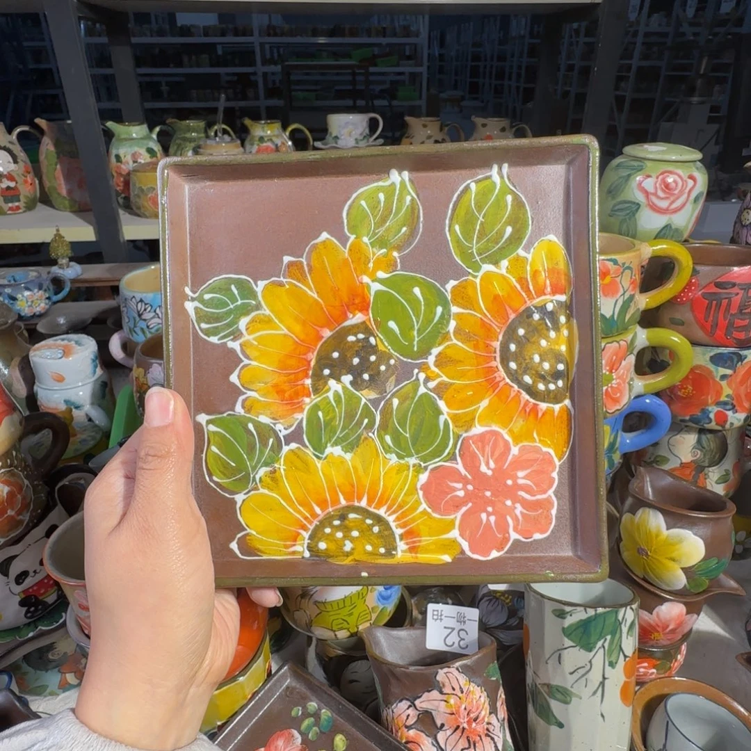 紫砂景德镇手工陶瓷釉下彩正品86