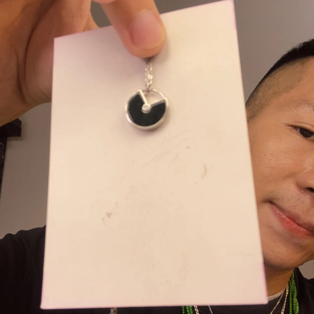翡翠银S925镶嵌颈饰一件