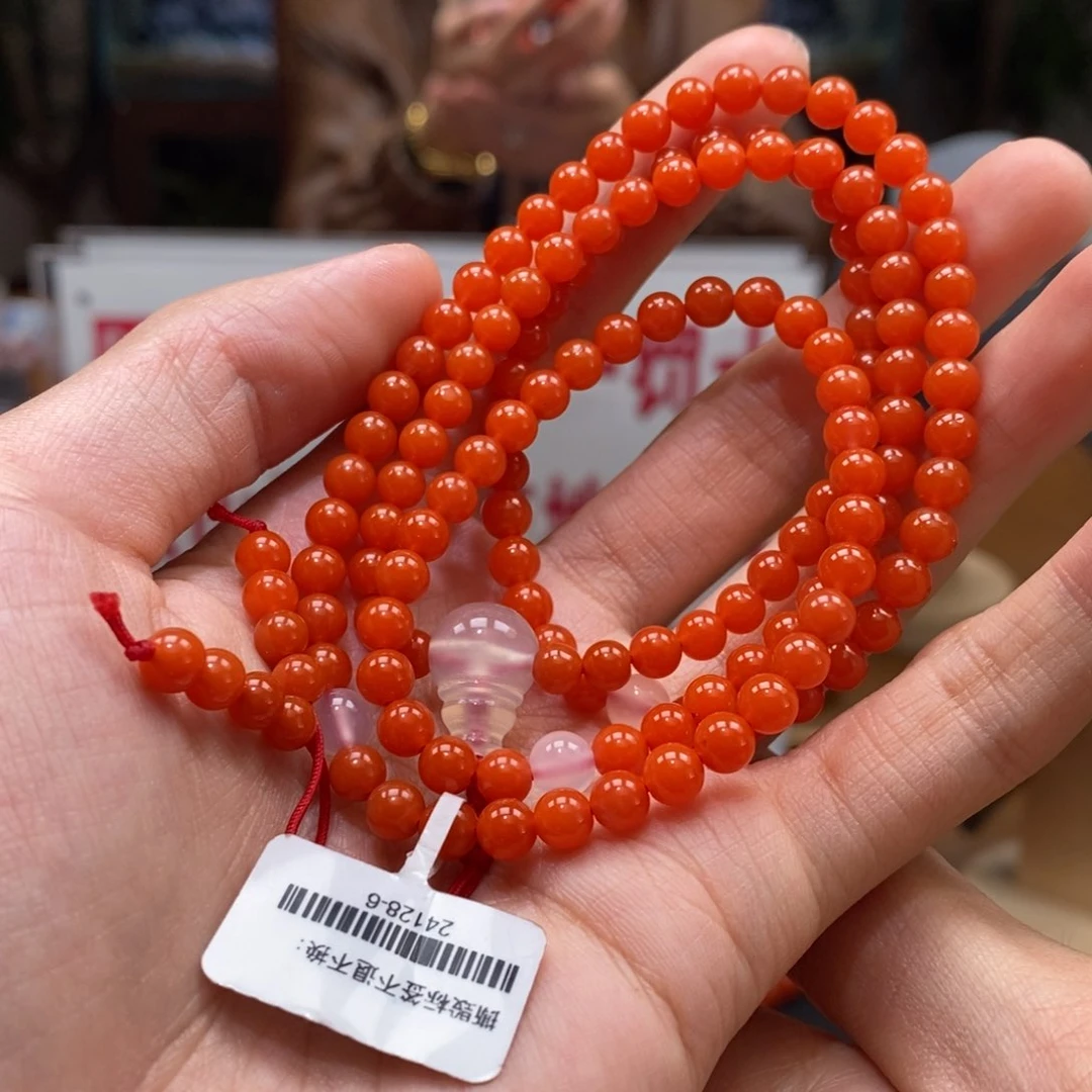 南红玛瑙串未镶嵌5➕微瑕108
