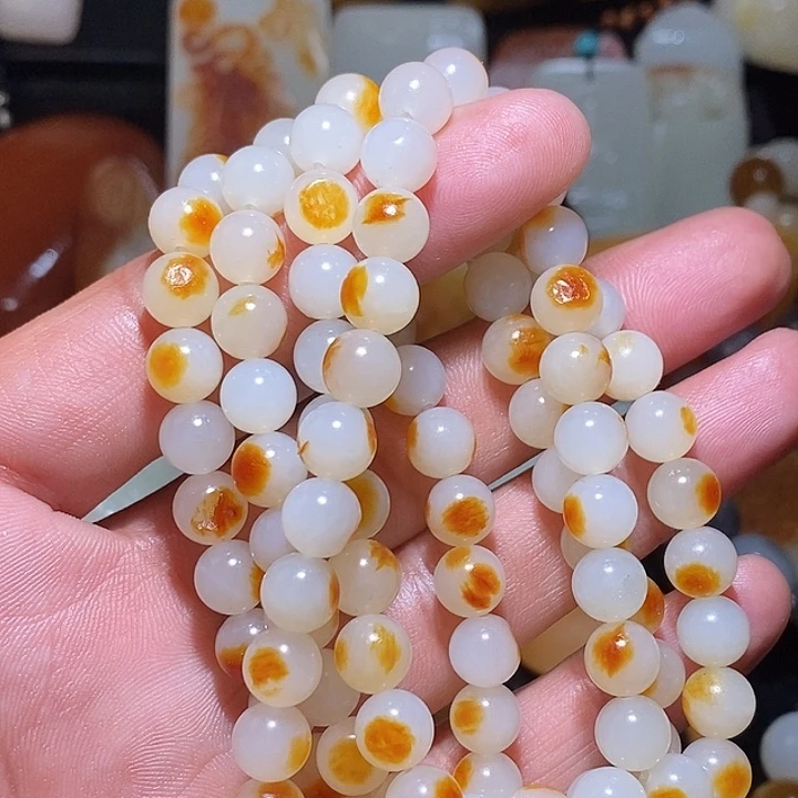 手链未镶嵌和田玉卡8项链108