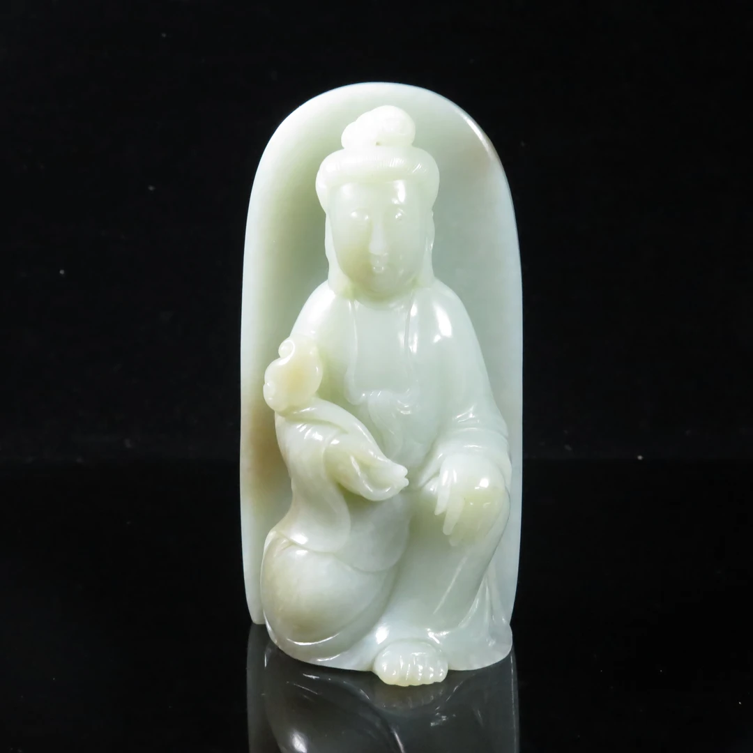 民国何仙姑玉摆件/HY622819/和田玉/槐荫山房