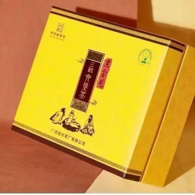 广西梧州特级三鹤六堡茶黑金龙 2014年陈化陈香木质香传统滋味