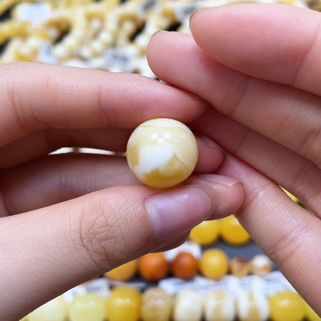 未镶嵌蜜蜡裸石圆珠16mm