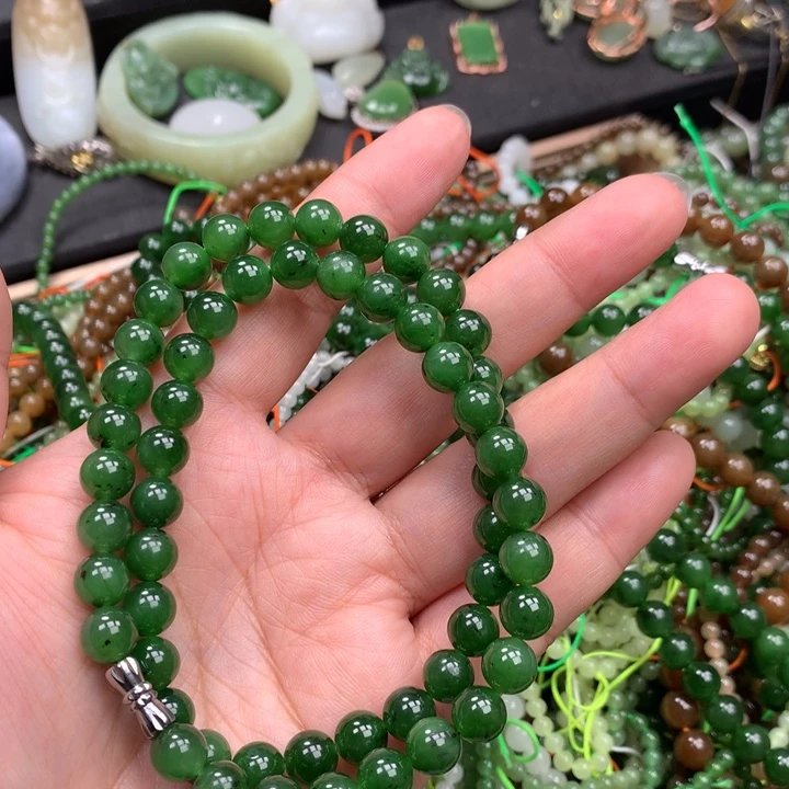 和田玉未镶嵌手链45