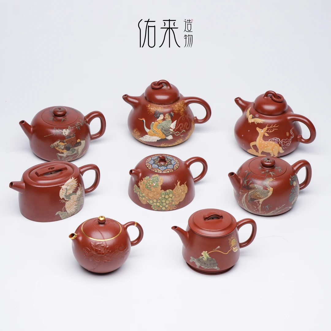 佑来造物【胡静作品集】  原矿大红袍 全手工宜兴紫砂壶