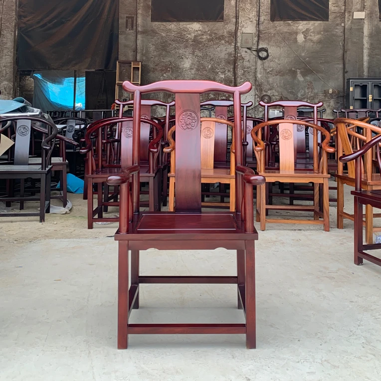 酸枝木官帽椅太师椅老板椅大板配套椅