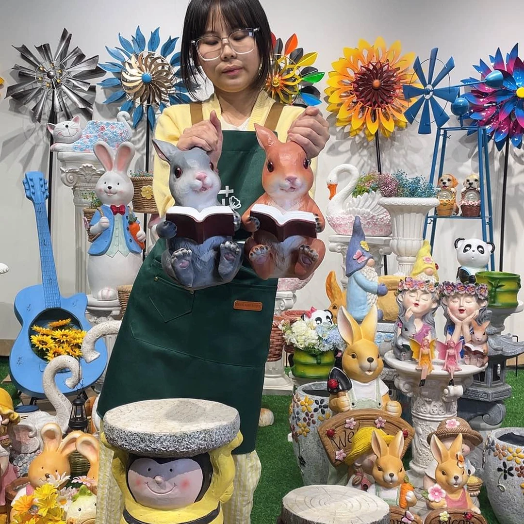茶宠大号看书兔子