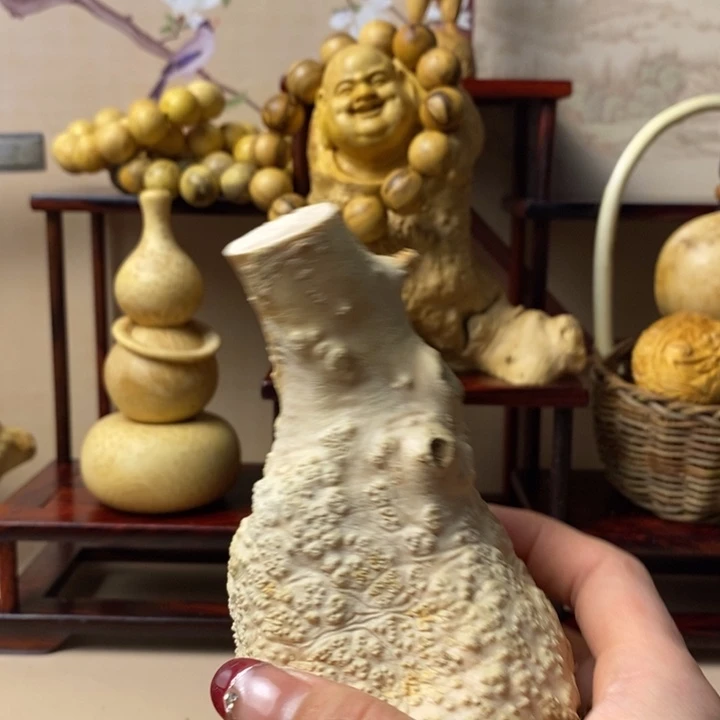 香榧木冰**忆黄杨木手把件