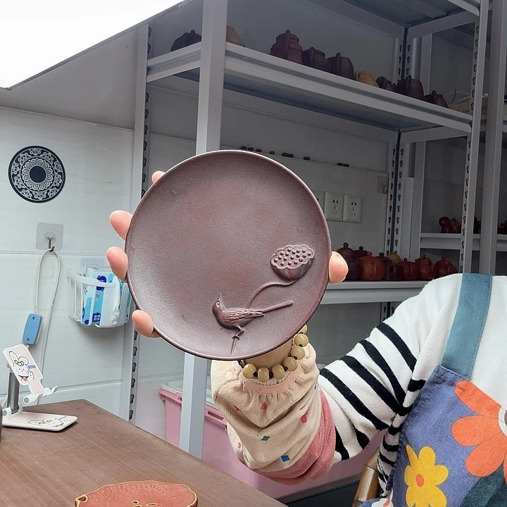 紫泥茶案壶承壶承