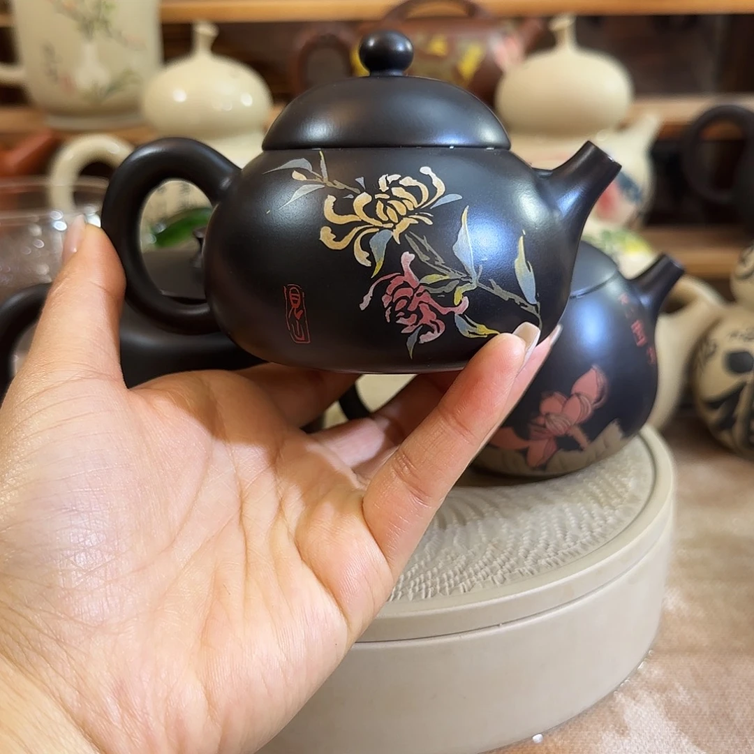 。***。建水紫陶彩填全品全手工