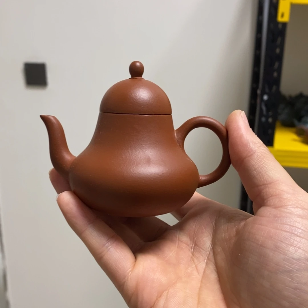 紫砂茶壶茗记思婷80毫升朱泥