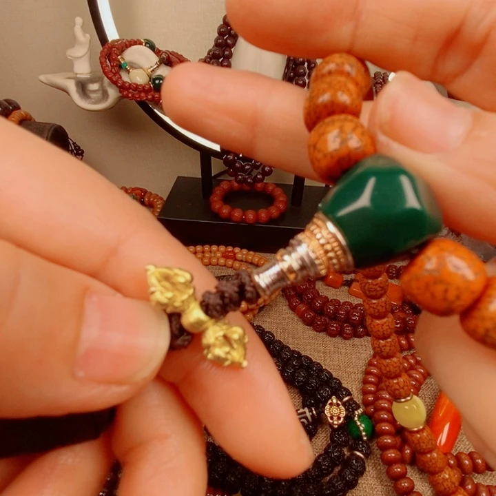 木***子星月菩提吊坠星星