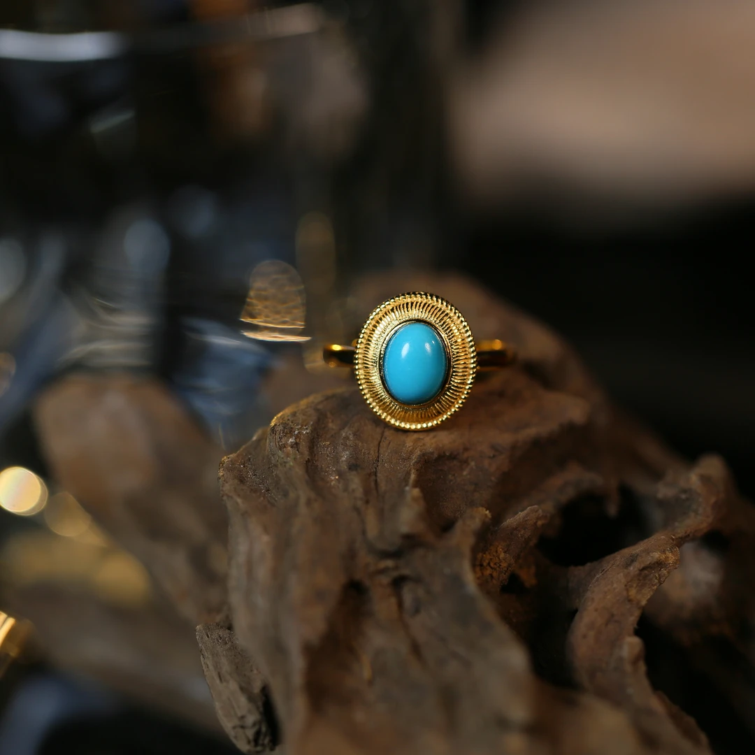 【曼丽专属】 安曼博S925美松旦形戒指 约6*8mm   BJH0281A