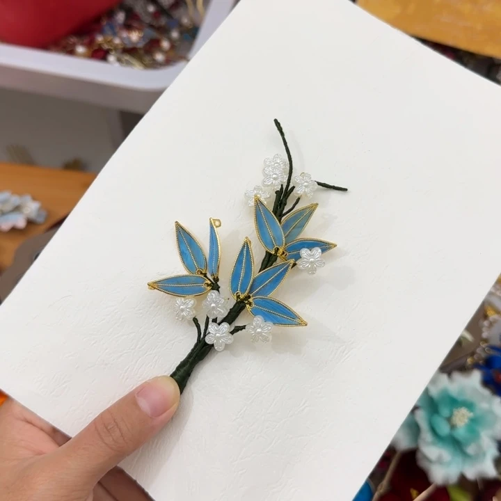 醋酸铁合金鹅毛仿点翠