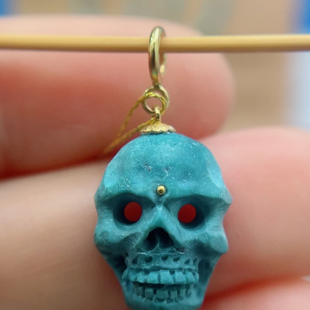 绿松石18K金镶嵌珠宝奇石