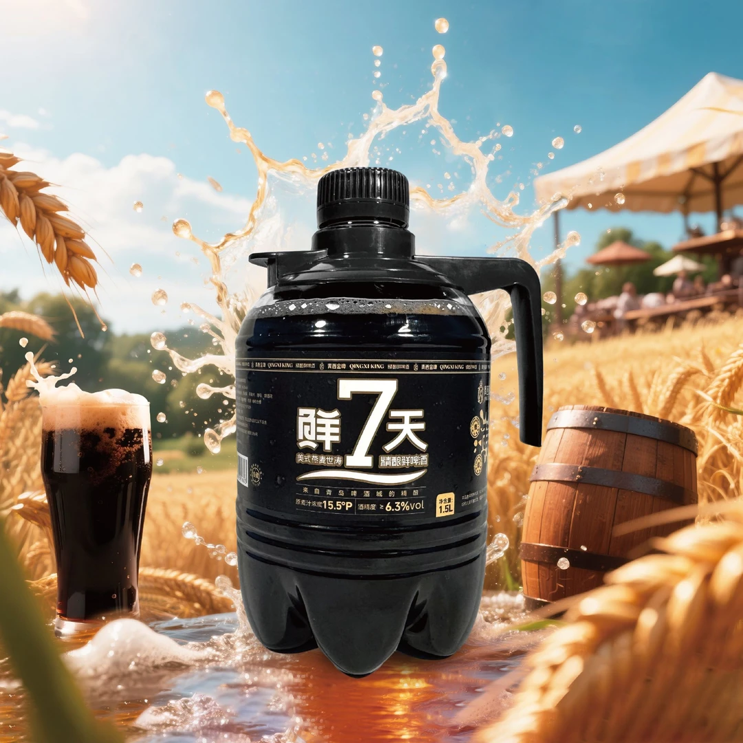 青岛青西金啤鲜7天精酿原浆燕麦世涛1.5L一桶装