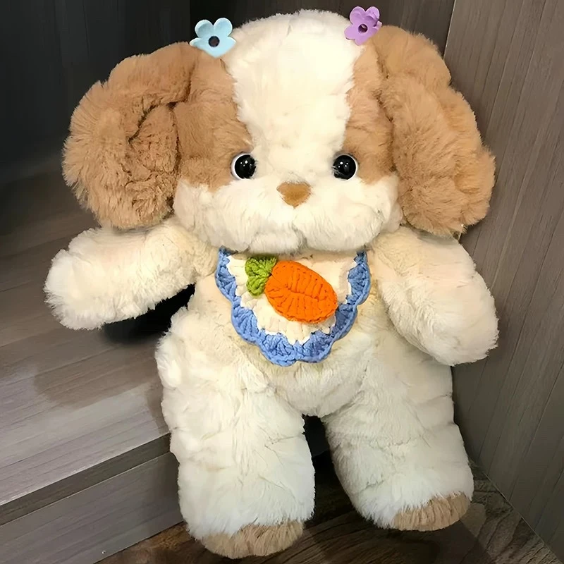 网红晚安兔子玩偶儿童陪睡公仔棉花娃娃毛绒玩具狗狗软萌抱枕摆件